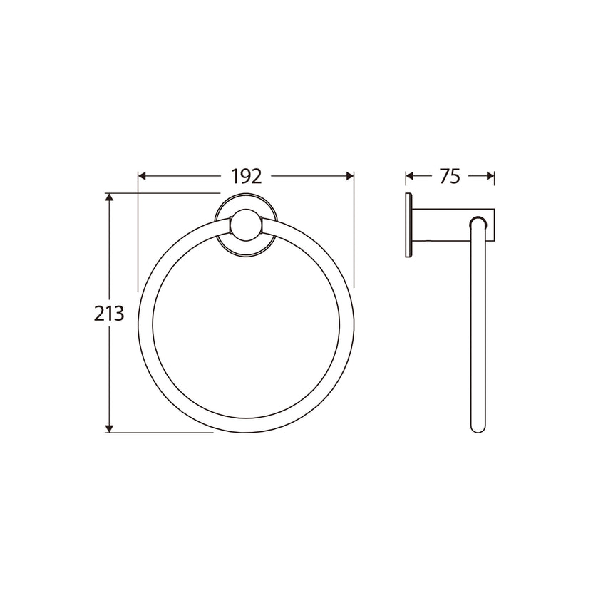 Stella Hand Towel Ring Bathroom Accessories Fienza