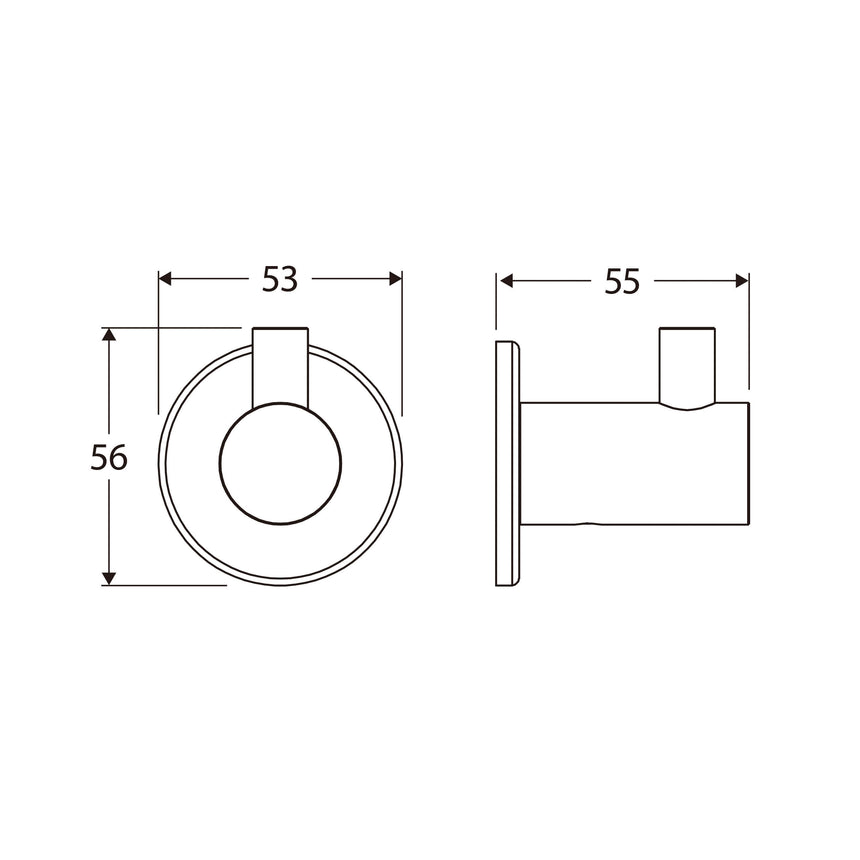 Stella Robe Hook Blister Pack Bathroom Accessories Fienza