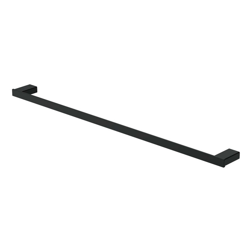 Tono 810 Single Towel Rail Matte Black Bathroom Accessories Fienza Default Title
