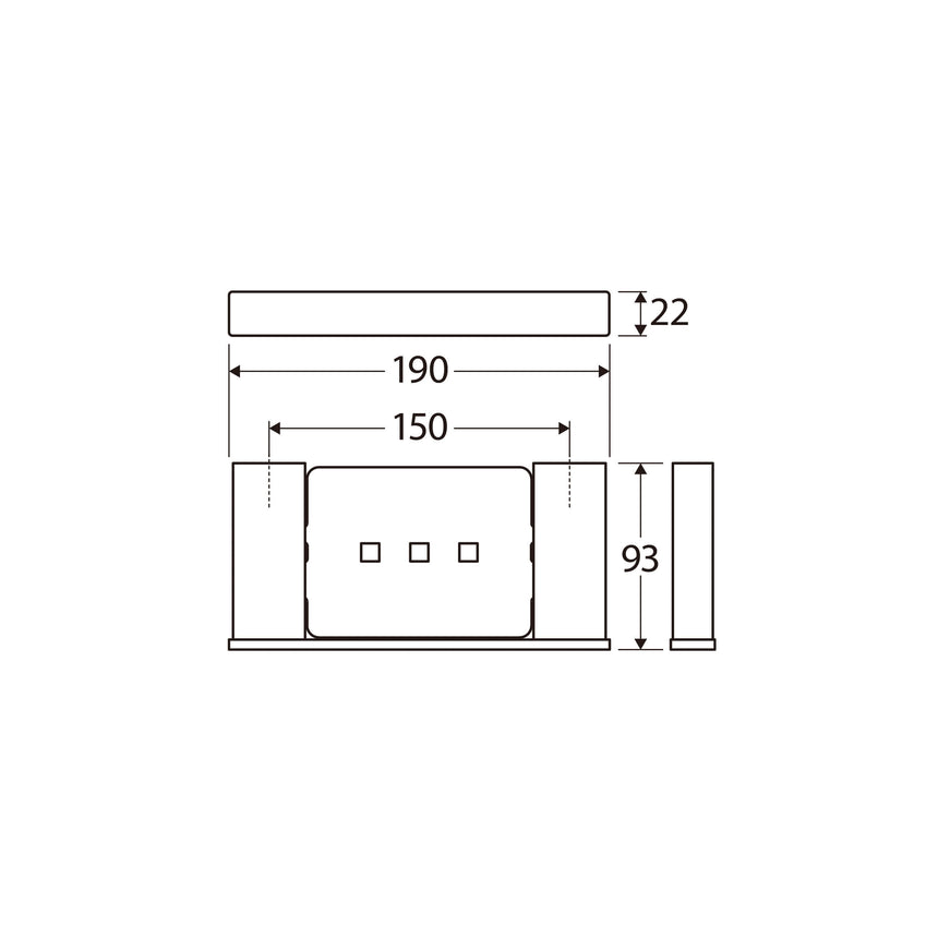 Tono Soap Shelf 190mm Brushed Nickel Bathroom Accessories Fienza