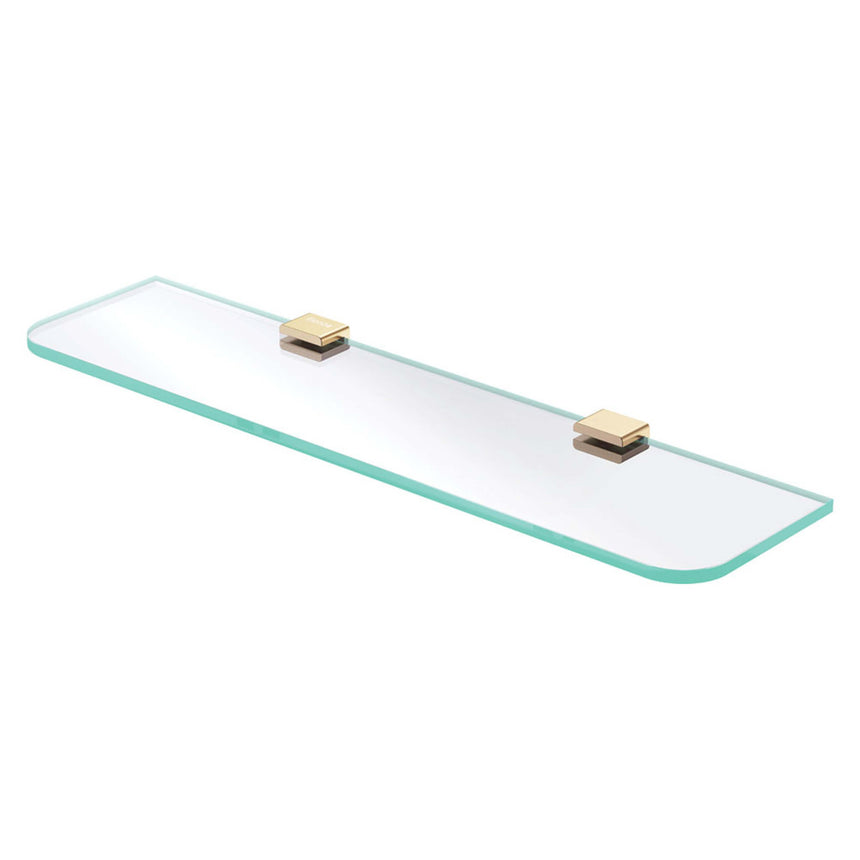 Tono Glass Shelf 500mm Urban Brass Bathroom Accessories Fienza Default Title