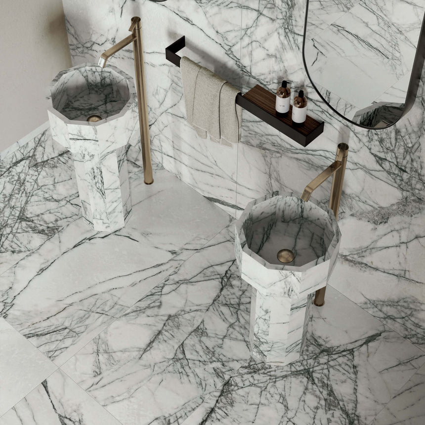 Sensi Signoria 1200x600 Lux Lilac Grey Marble Look Tiles Tilemall