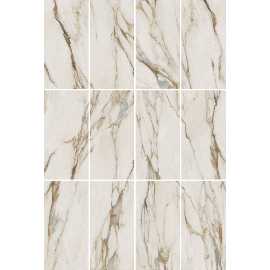 Sensi Signoria 1200x600 Lux Calacatta Vena Oro Marble Look Tiles Tilemall