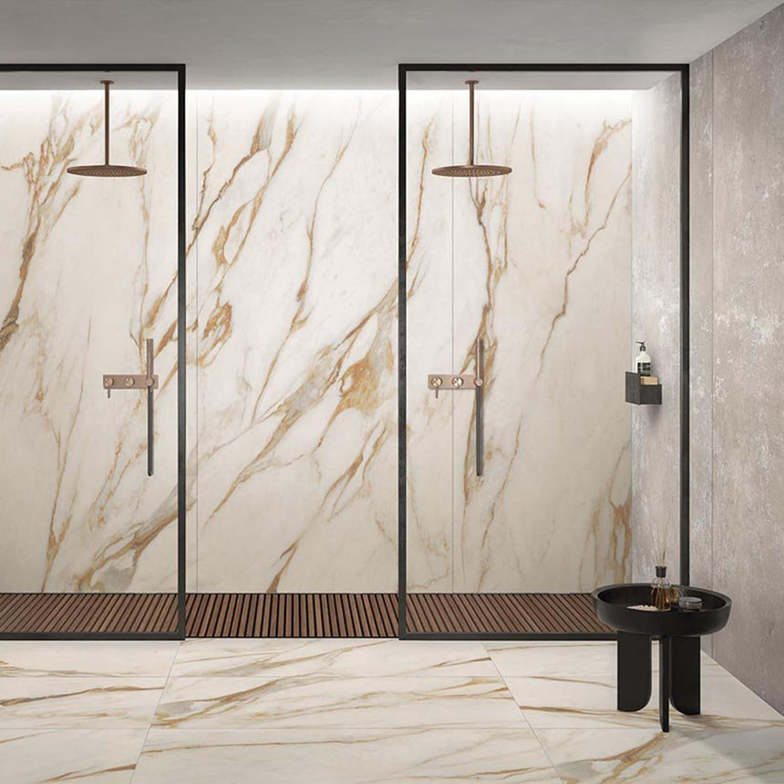 Sensi Signoria 1200x600 Lux Calacatta Vena Oro Marble Look Tiles Tilemall