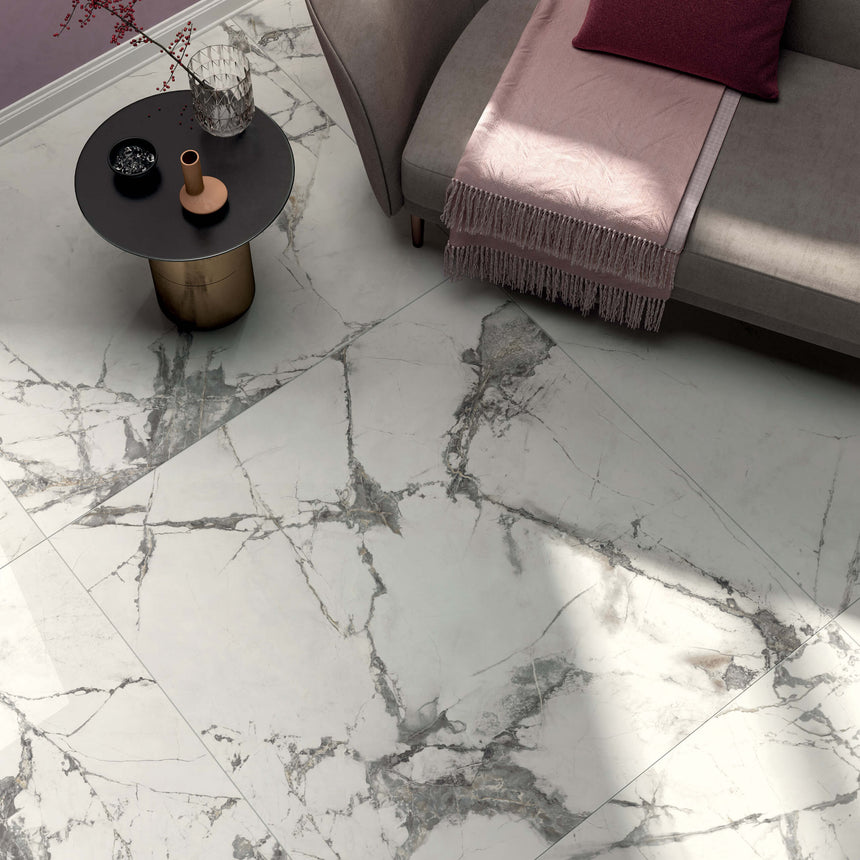 Sensi Up 1200x1200 Lux Invisible Pearl Marble Look Tiles Tilemall