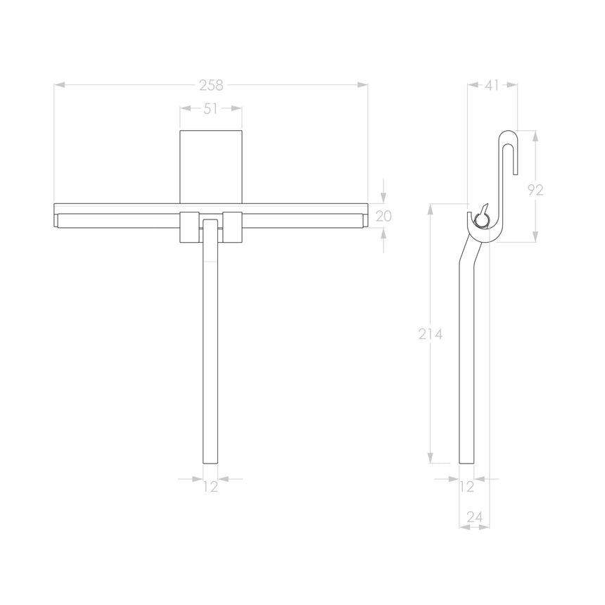 ADP Squeegee Matte White Bathroom Accessories ADP