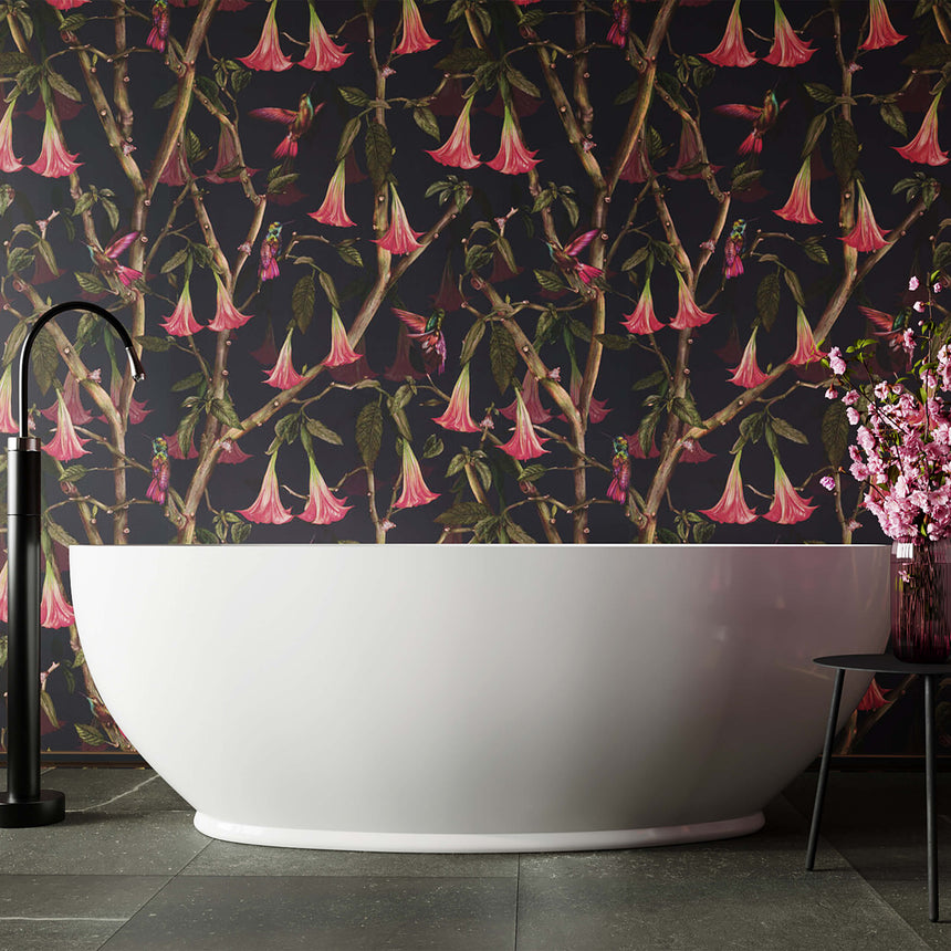 BelBagno Bath freestanding oval acrylic bathtub by Tilemall installed in modern bathroom interior