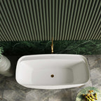 BelBagno Terriccio Freestanding/Back to Wall Acrylic Bath 1700mm Matt White
