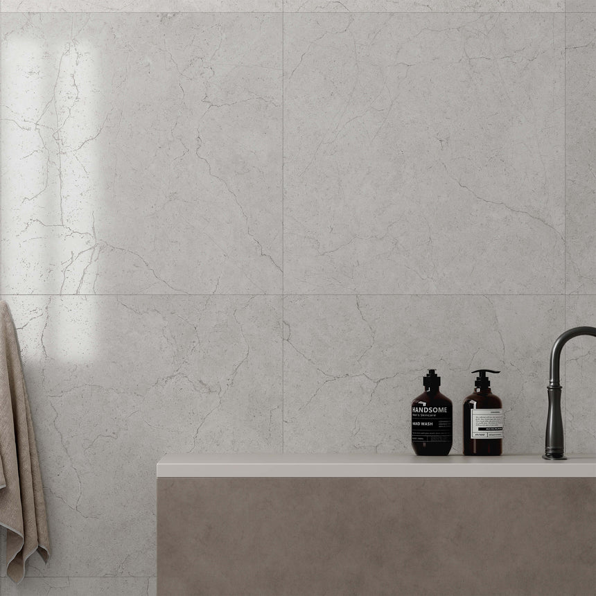 Crema Marfil 600x600 Silk Tec Bianco Marble Look Tiles Tilemall