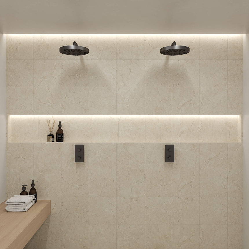 Crema Marfil 300x300 Matt Ivoy Marble Look Tiles Tilemall