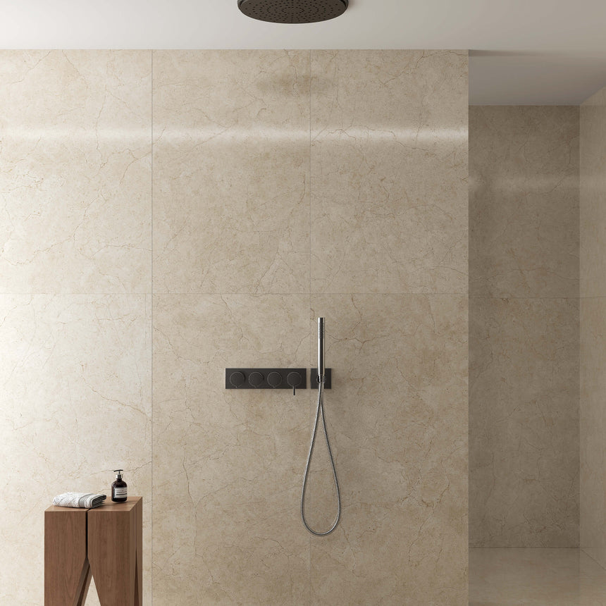 Crema Marfil 1200x600 Silk Tec Ivoy Marble Look Tiles Tilemall