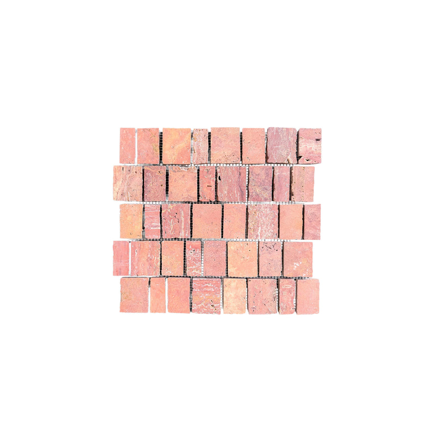 Marble Mosaic Scarpa Varies Honed Red Travertine