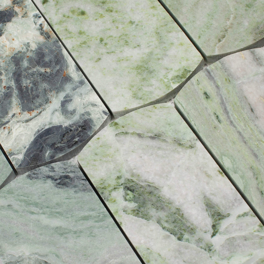 Marble Mosaic Arco 75x145mm Honed Jade Green