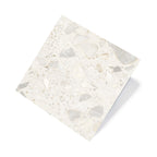 Sassi 600x600 Matt White Terrazzo Look Rectified