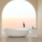 Waverton Solid Surface Bath Overflow 1800mm Matt White