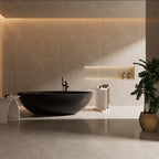 Kirra Solid Surface Stone Bath Overflow 1760mm Matt Black