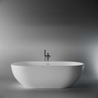 Kirra Solid Surface Stone Bath Overflow 1700mm Matt White