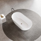 Ellips Slim Acrylic Freestanding bath None Overflow 1530mm Gloss White