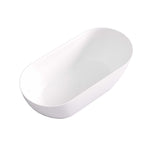 Ellips Slim Acrylic Freestanding bath None Overflow 1400mm Matt White