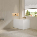 Crete Multifit Freestanding bath Overflow 1000mm Gloss White