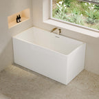 Crete Multifit Freestanding bath Overflow 1300mm Gloss White