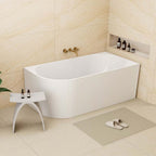 Bingie Fluted Skirt Bath Right Corner None Overflow 1700mm Gloss White