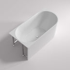 Bingie Fluted Skirt Bath Left Corner None Overflow 1700mm Matt White