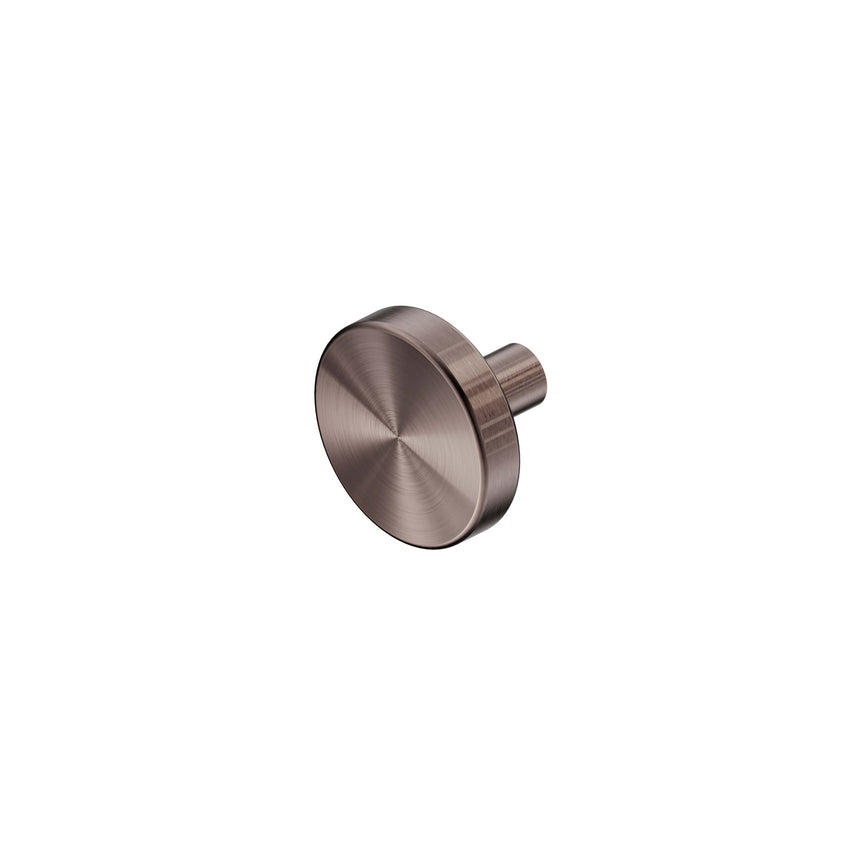 Nero Mecca 26x36mm cabinet knob Ø36 brushed bronze with cylindrical post by Tilemall