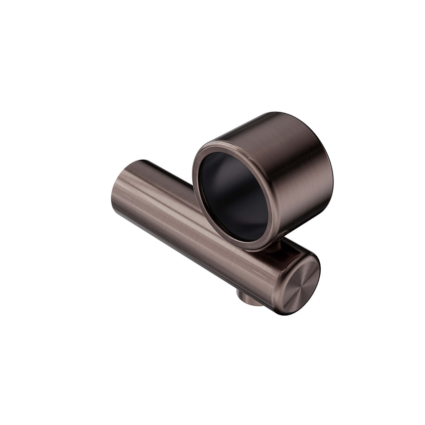 Nero Mecca Care 32mm hand rail undermount mid bracket in brushed bronze by Tilemall