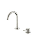 Nero Mecca Hob Baisn Mixer Set Arc Spout Brushed Nickel