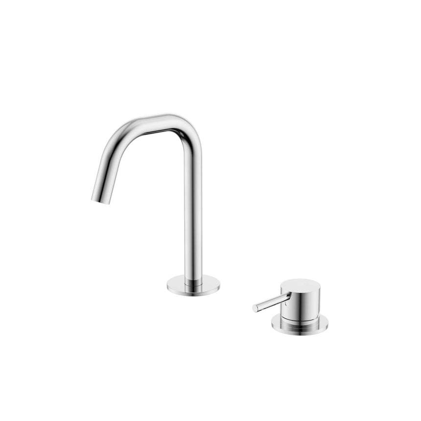 Nero Mecca 174x220mm chrome hob basin mixer set with edge spout and separate control lever by Tilemall