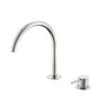 Nero Mecca Hob Bath/Kitchen Mixer Set Arc Spout Brushed Nickel