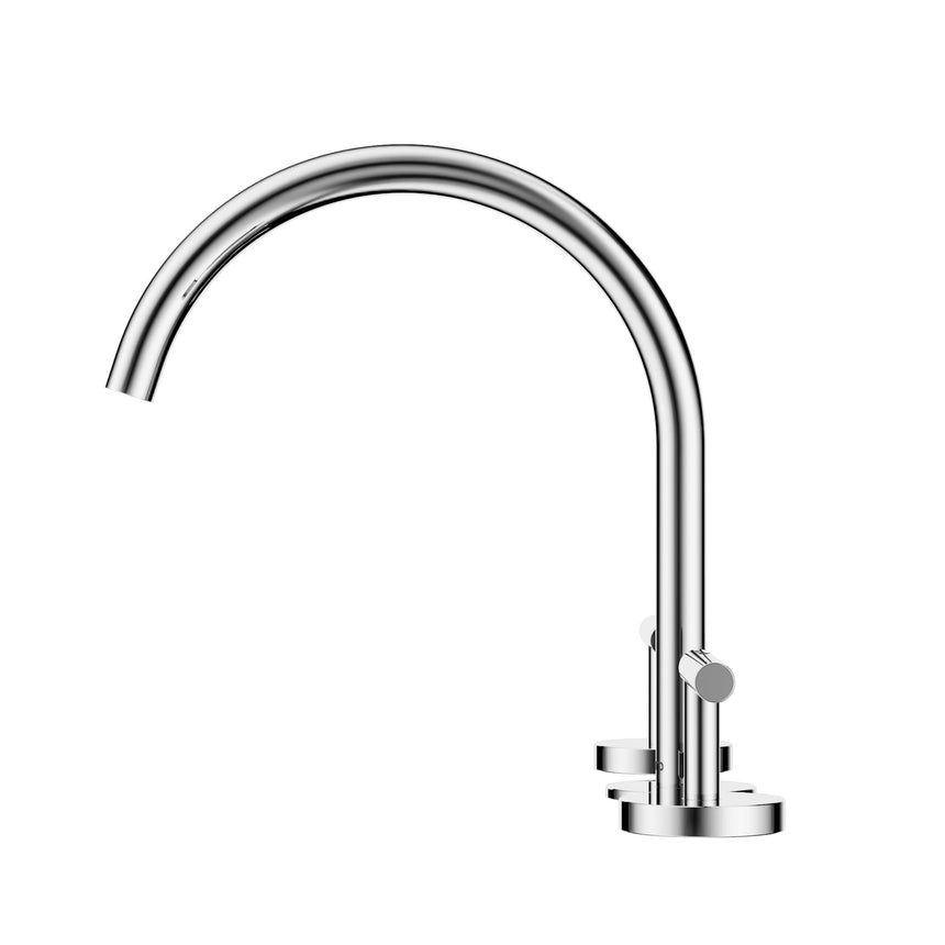 Nero Mecca 265x400mm chrome basin mixer with single lever handle and curved arc spout by Tilemall