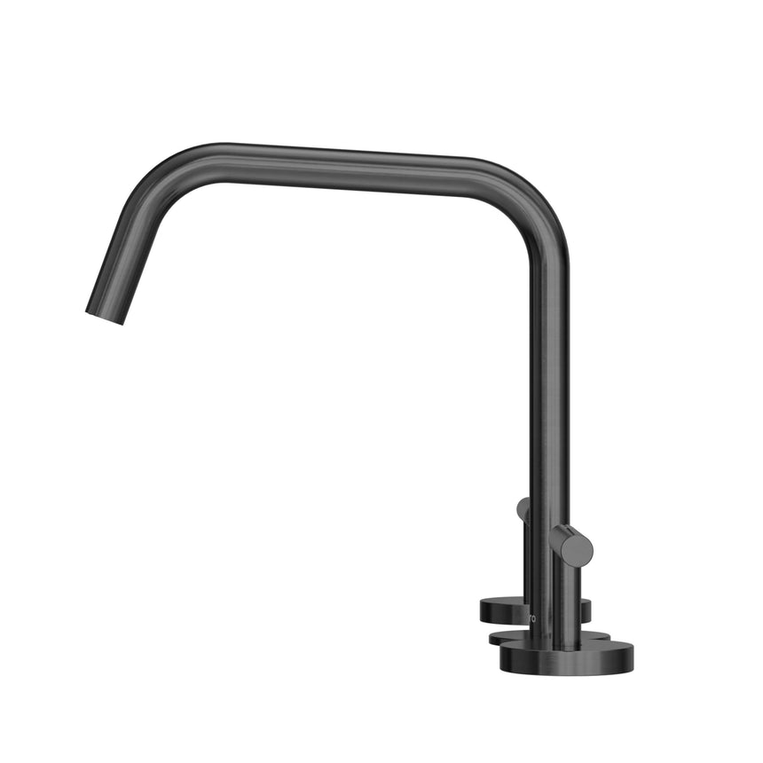 Nero Mecca 270x400mm gun metal single lever kitchen mixer with tall edge spout by Tilemall