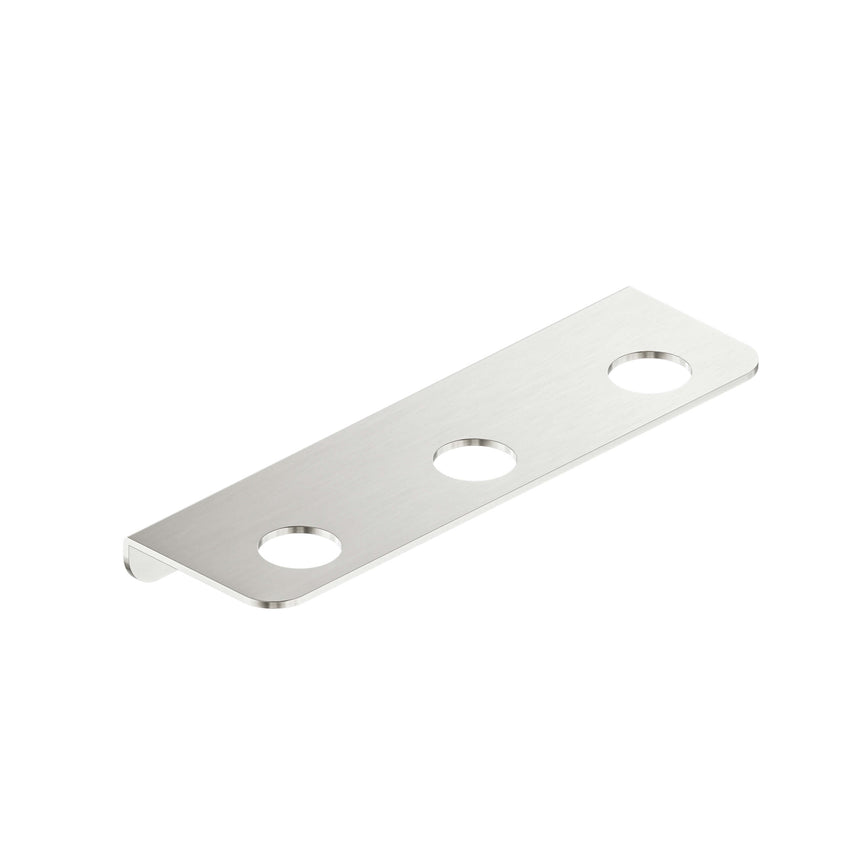 Nero Mecca 75x250mm triple soap bottle holder in brushed nickel with three circular openings by Tilemall