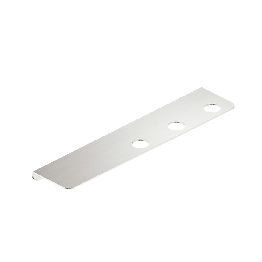 Nero Mecca 90x410mm triple soap bottle holder with shelf in brushed nickel by Tilemall