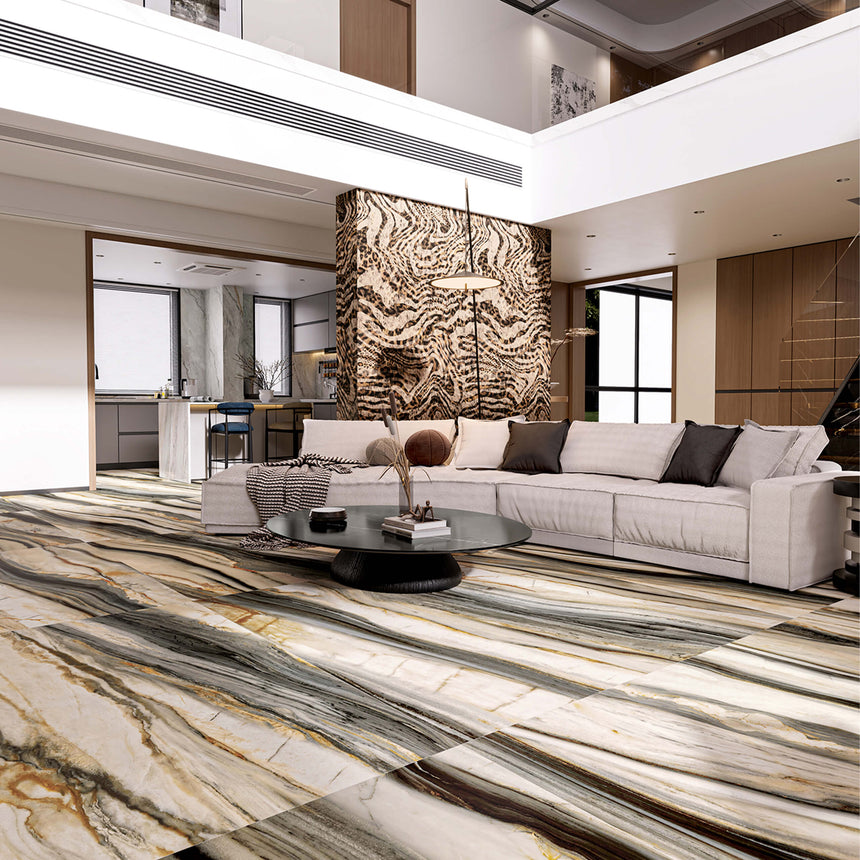 Masterpiece 1200x1200 Matt Calacatta Oyster Marble Look Rectified