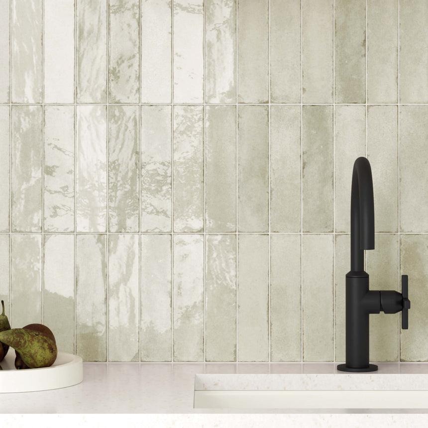 Acquarello 60x246 Gloss Ash Grey Subway Rectified Subway Tilemall