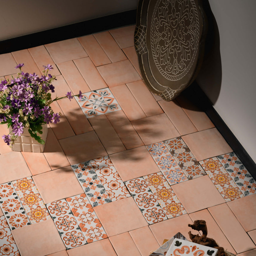 Sevilla 125x125 Matt Blush Subway Pressed