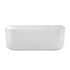 Otti Attica Celine 1700mm Gloss White BTW Multi-fit Bath with Overflow