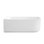 Otti Attica Celine Left Corner 1500mm Matte White Bath with Overflow