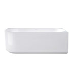 Otti Attica Celine Right Corner 1500mm Gloss White Bath with Overflow