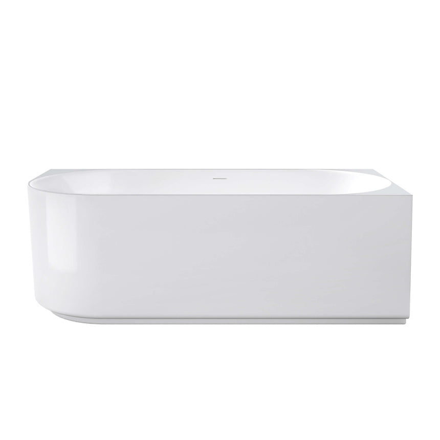 Otti Attica Celine right corner 1500mm gloss white acrylic bathtub by Tilemall, side view