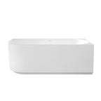 Otti Attica Celine Right Corner 1500mm Matte White Bath with Overflow