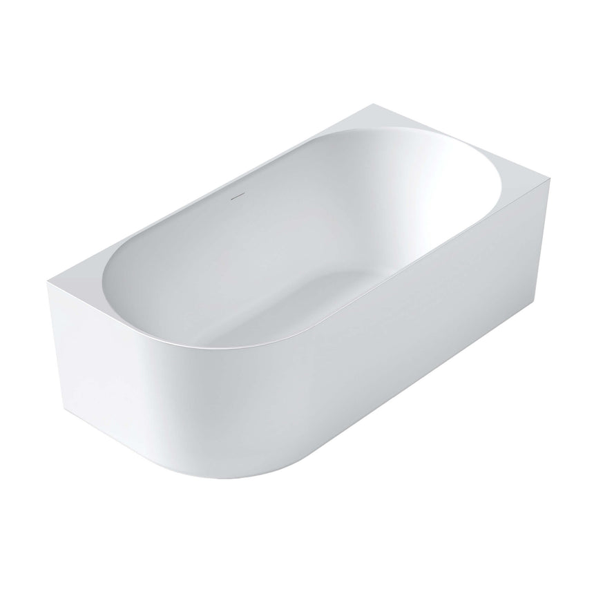 Otti Attica Celine 1500mm matte white freestanding bathtub by Tilemall, isometric view