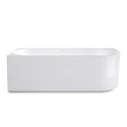 Otti Attica Celine Left Corner 1700mm Gloss White Bath with Overflow