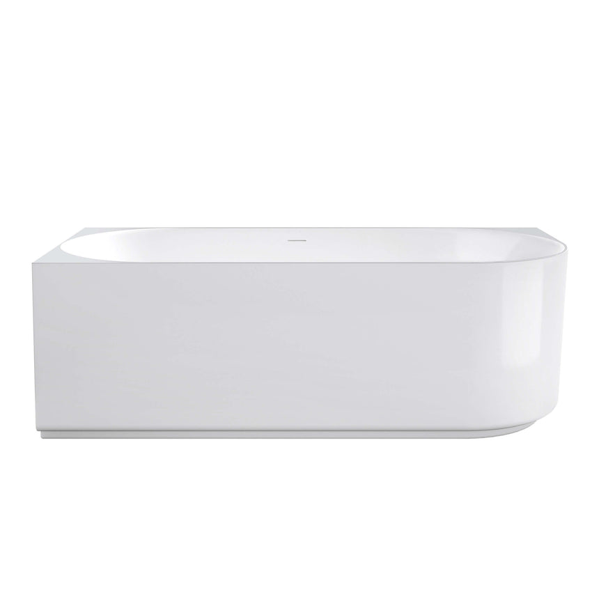 Otti Attica Celine left corner 1700mm gloss white acrylic bathtub by Tilemall, side view