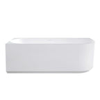 Otti Attica Celine Left Corner 1700mm Matte White Bath with Overflow