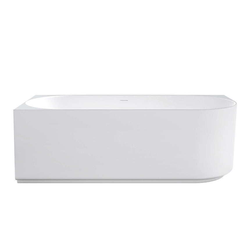 Otti Attica Celine left corner 1700mm matte white acrylic bathtub by Tilemall, side view