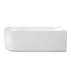 Otti Attica Celine Right Corner 1700mm Gloss White Bath with Overflow